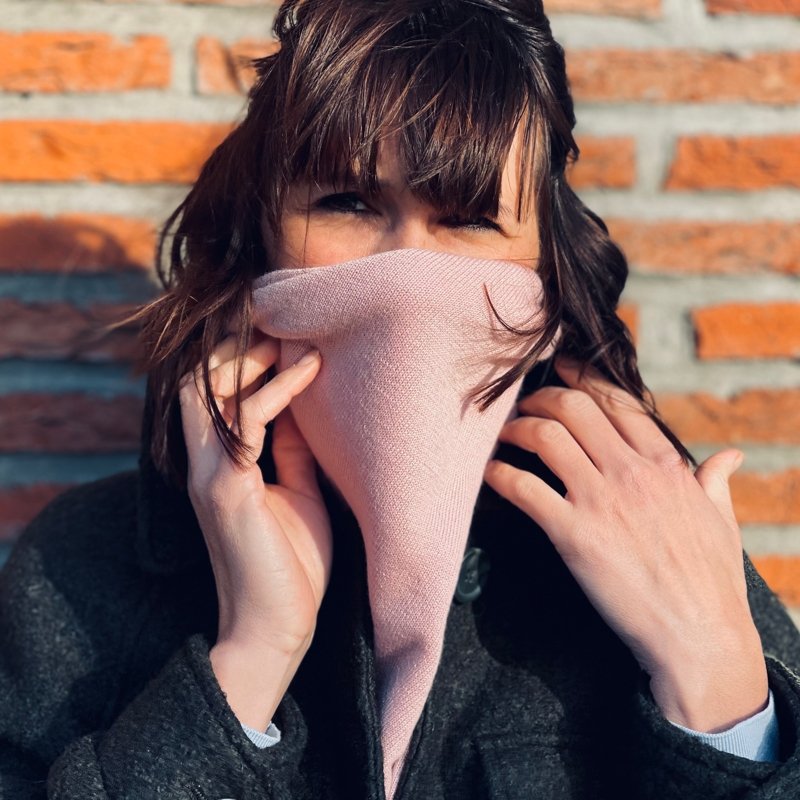 moutty Bandanas ROSE POUDRÉ BANDANA EN CACHEMIRE - FEMME