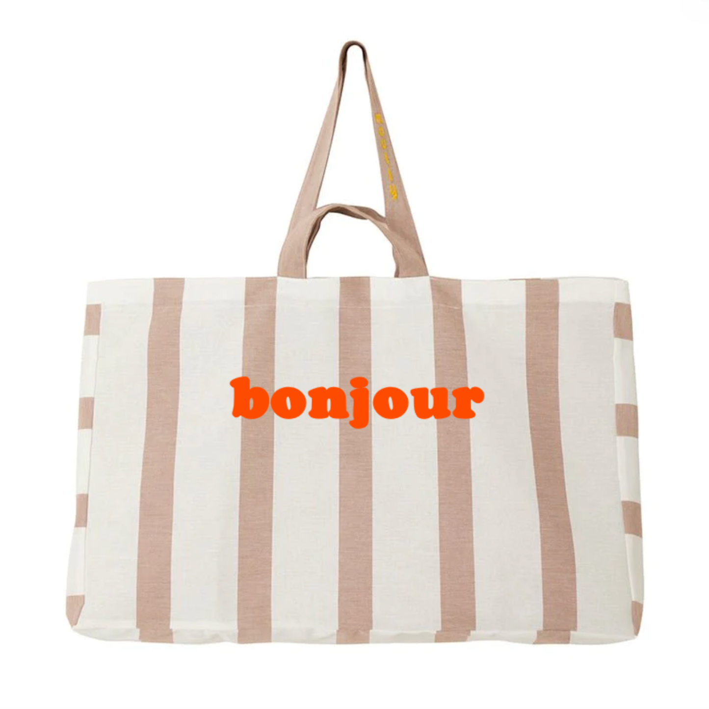 moutty Sac MAXI CABAS PERSONNALISÉ - RAYURES TERRACOTA