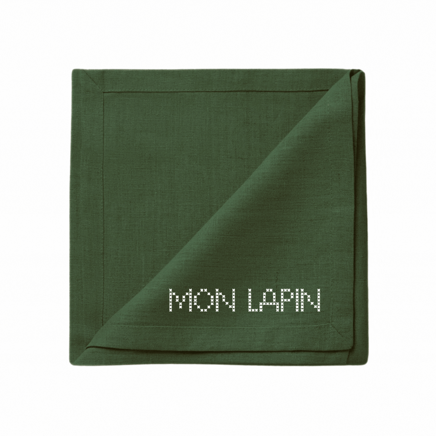 moutty SERVIETTE DE TABLE PERSONNALISÉE - VERT