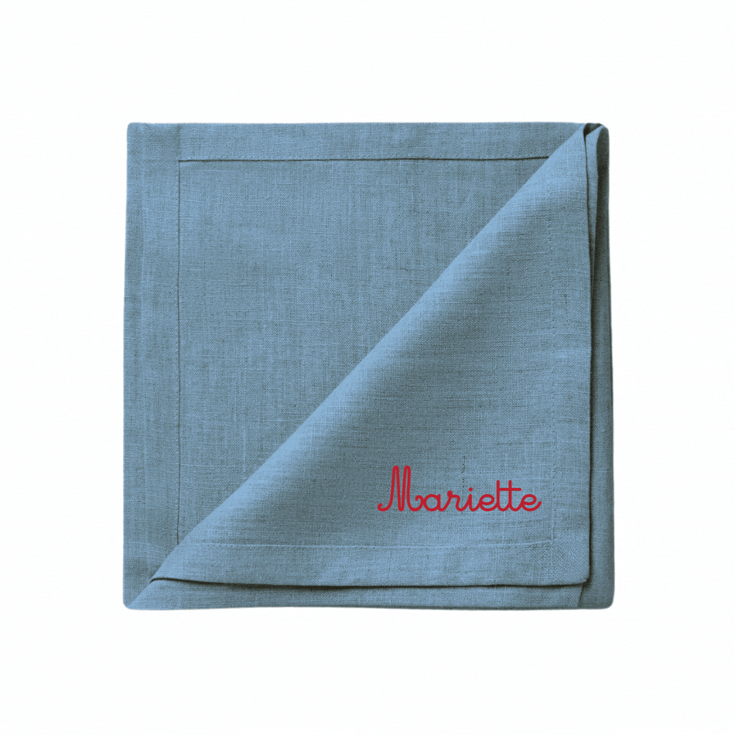 SERVIETTE DE TABLE PERSONNALISÉE - BLEU JEAN