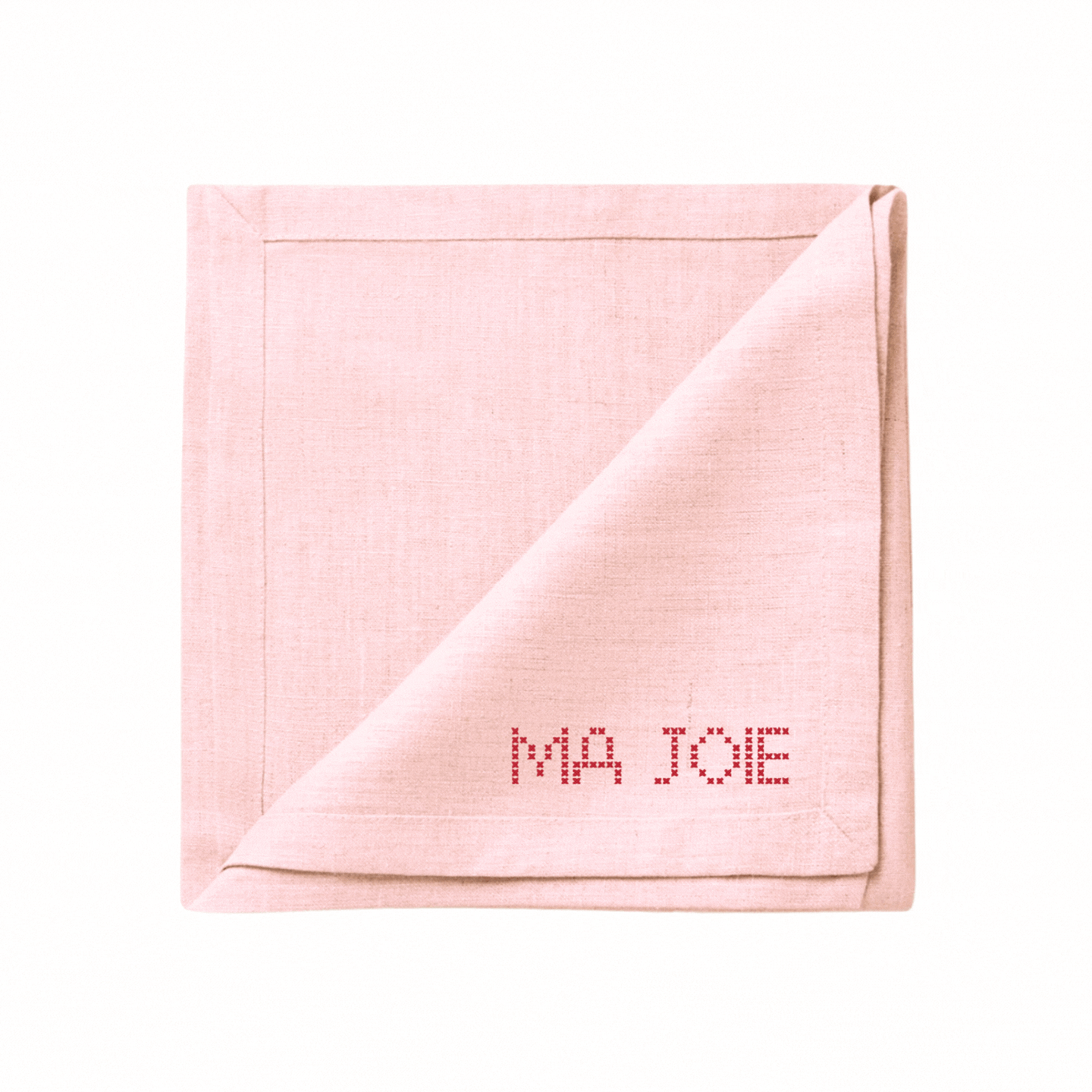 SERVIETTE DE TABLE PERSONNALISÉE - ROSE