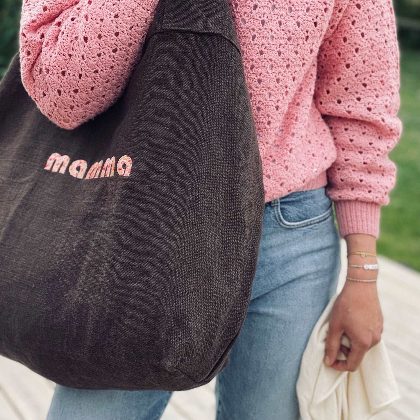 moutty Sac STAN - LE SAC FOURRE-TOUT- ÉBÈNE - "MAMMA" MOUCHETÉ