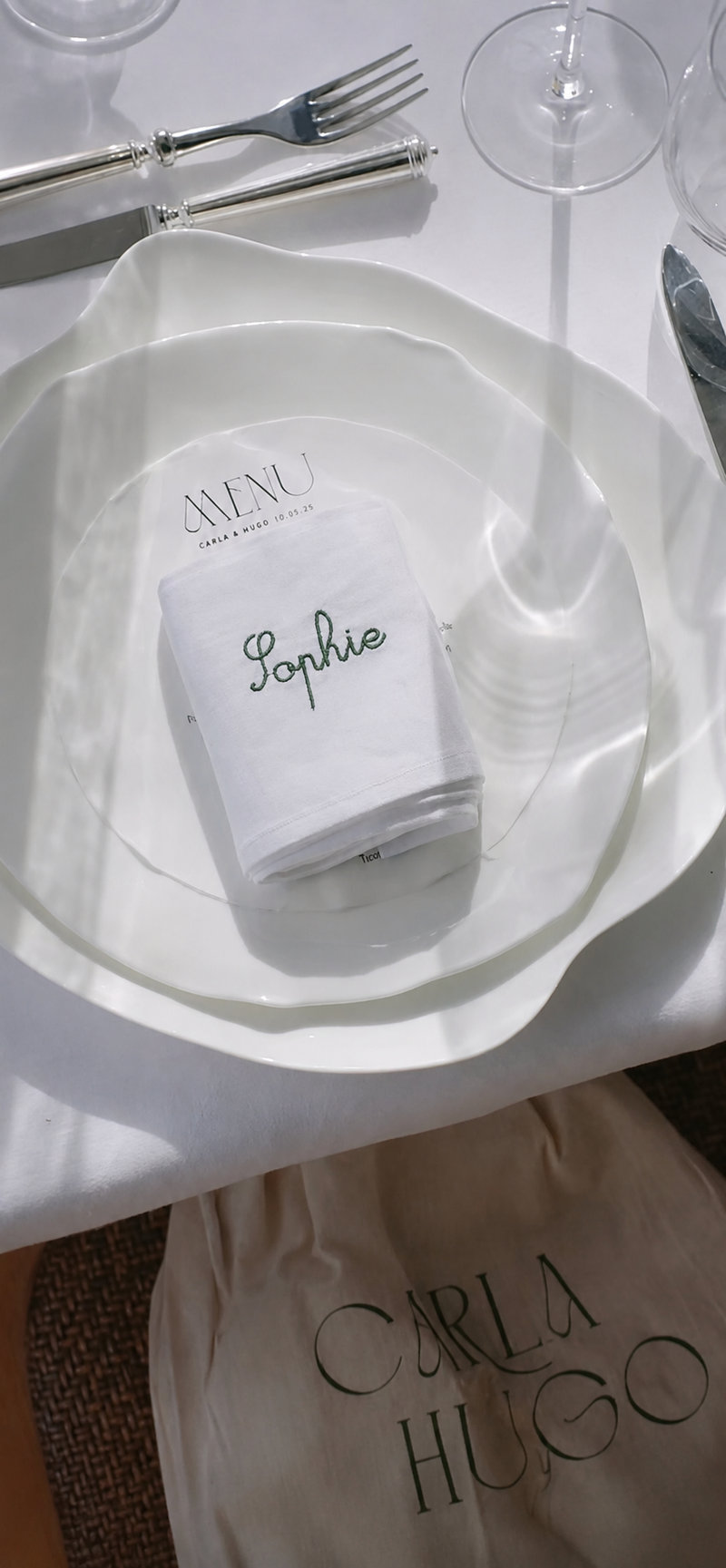 serviette de table mariage