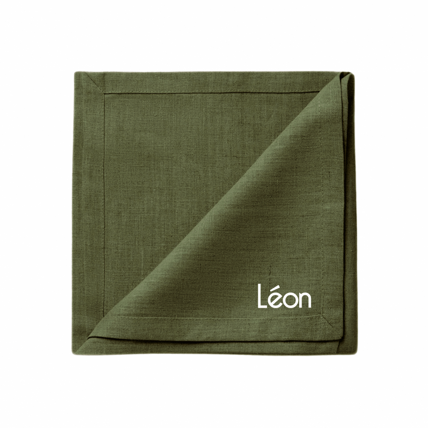 serviette de table personnalisée avec une broderie d'un mot d'un texte d'un prénom