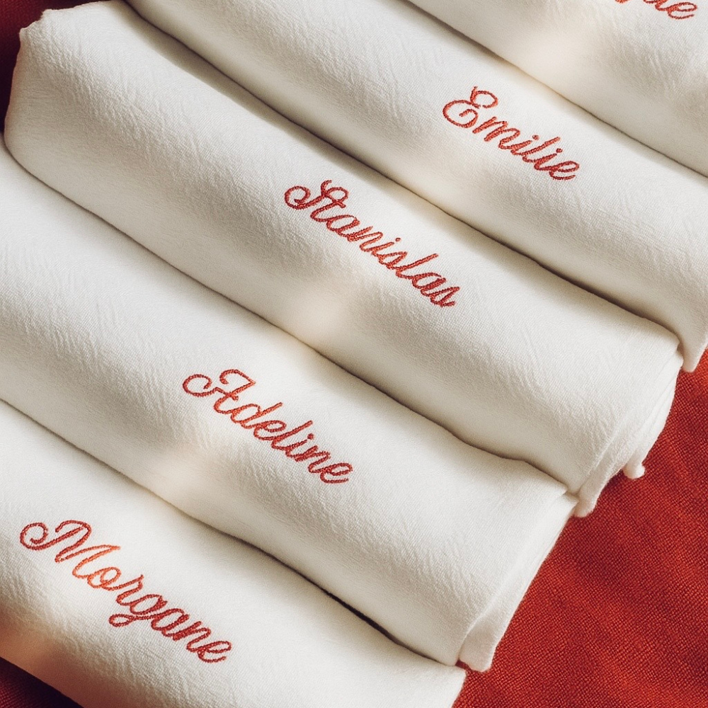 serviette de table noel personnalisée
