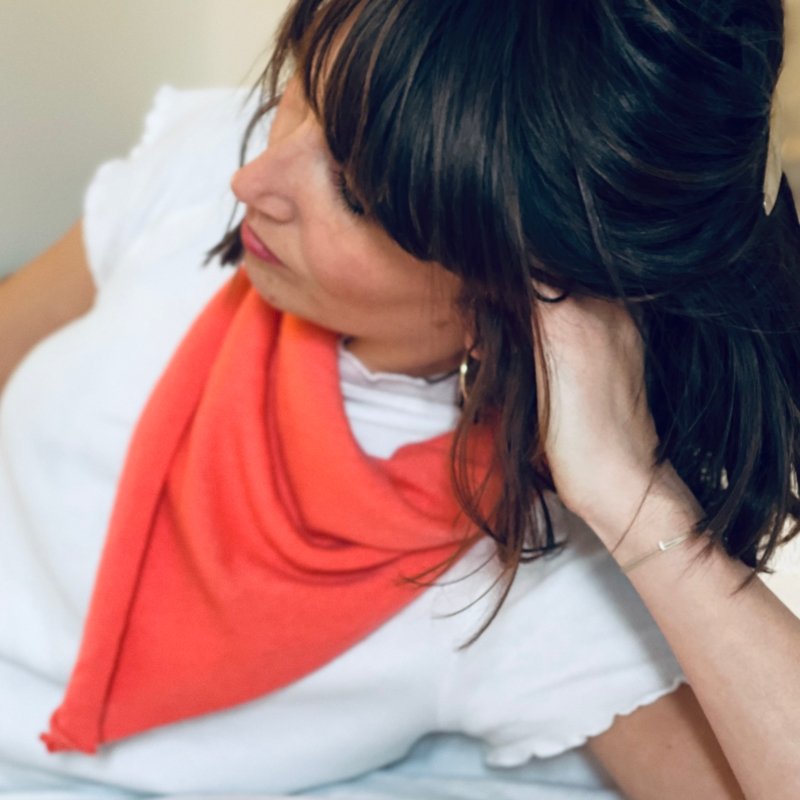 moutty Bandanas SAUMON BANDANA EN CACHEMIRE - FEMME