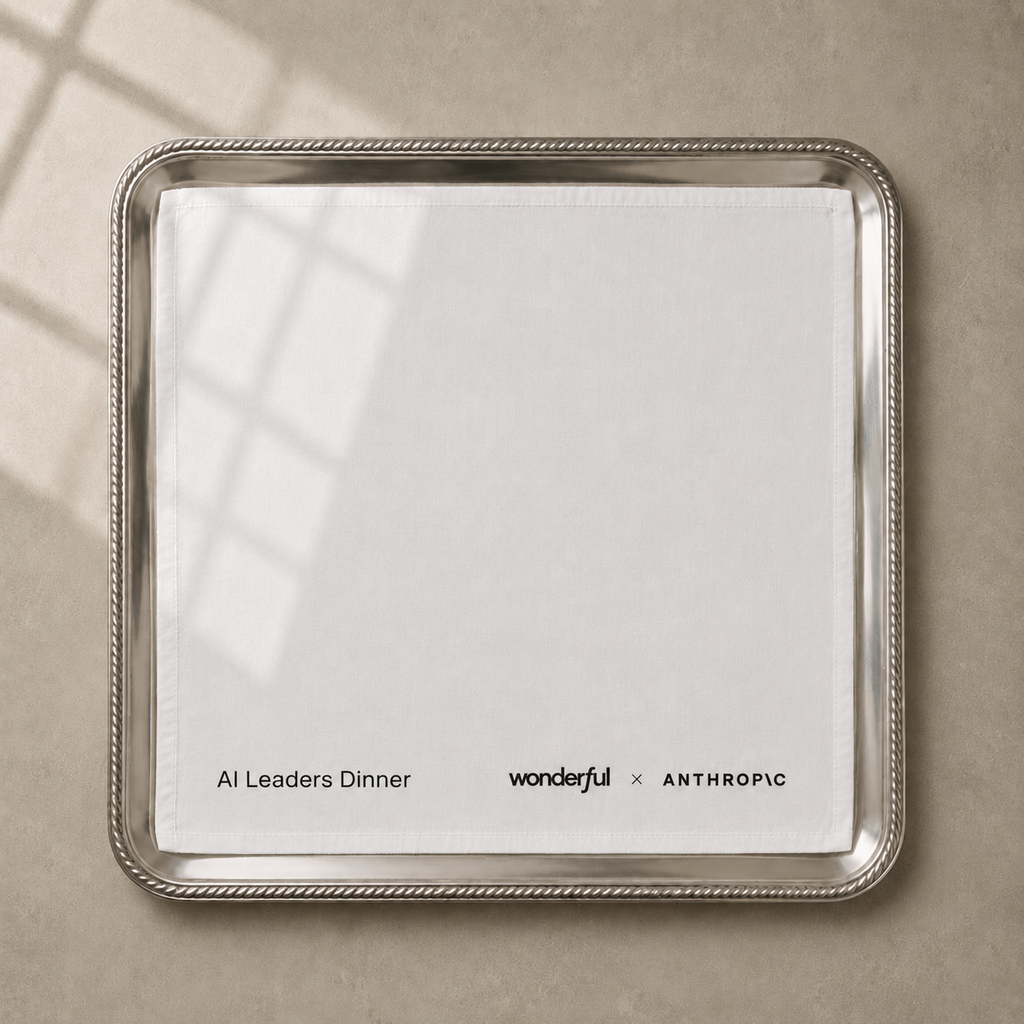 Custom Embroidered Linen Napkins – AI Leaders Dinner - Dara Liberman
