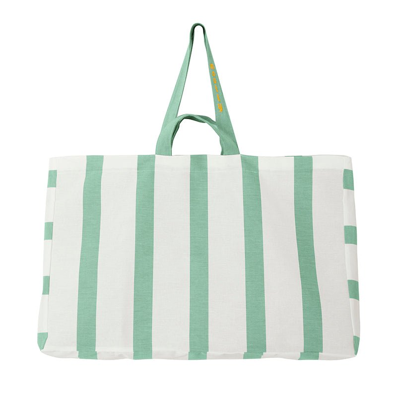moutty Sac LE MAXI CABAS À RAYURES CABINE - VERT - CAPSULE BONJOUR