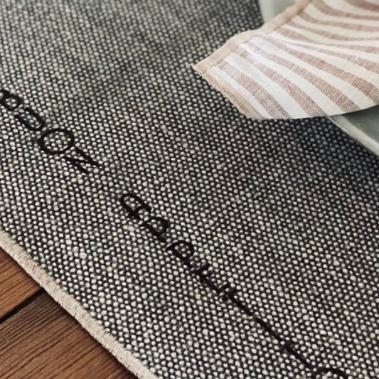 moutty set de table Le set de table en lin Big (lin très lourd) - Délavé béton