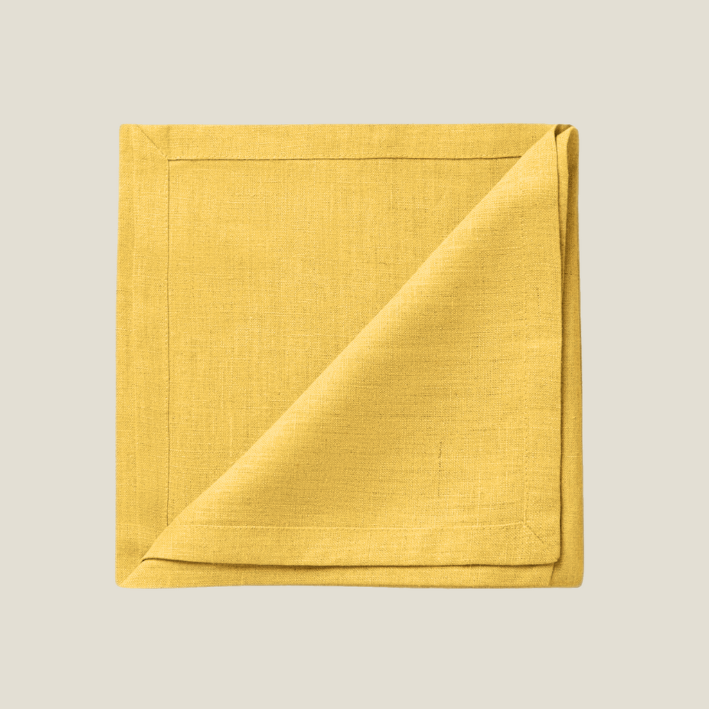 moutty SERVIETTE DE TABLE PERSONNALISÉE - JAUNE