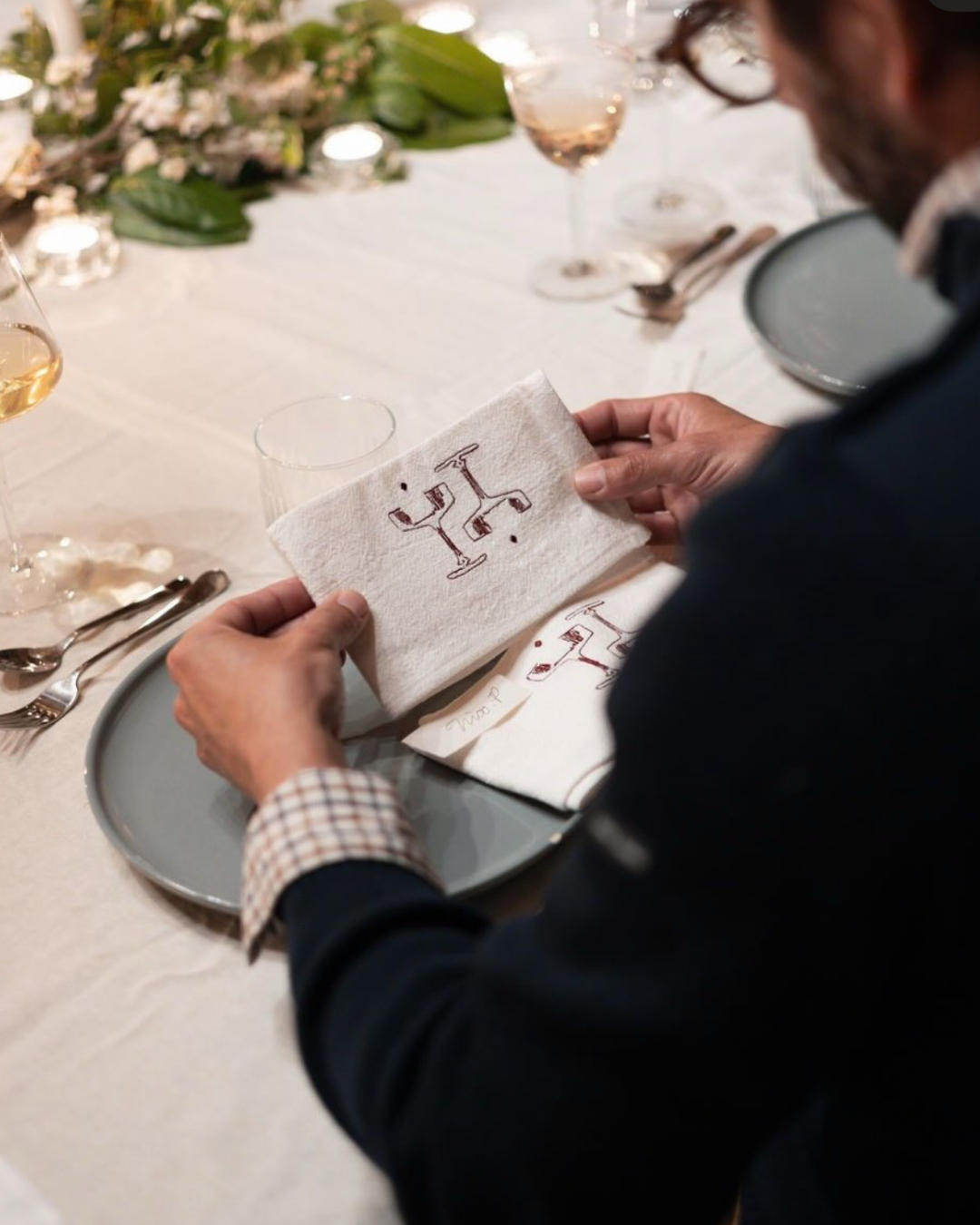 SERVIETTE DE TABLE LOGO RESTAURANTS, HÔTELS, EVENEMENTIEL