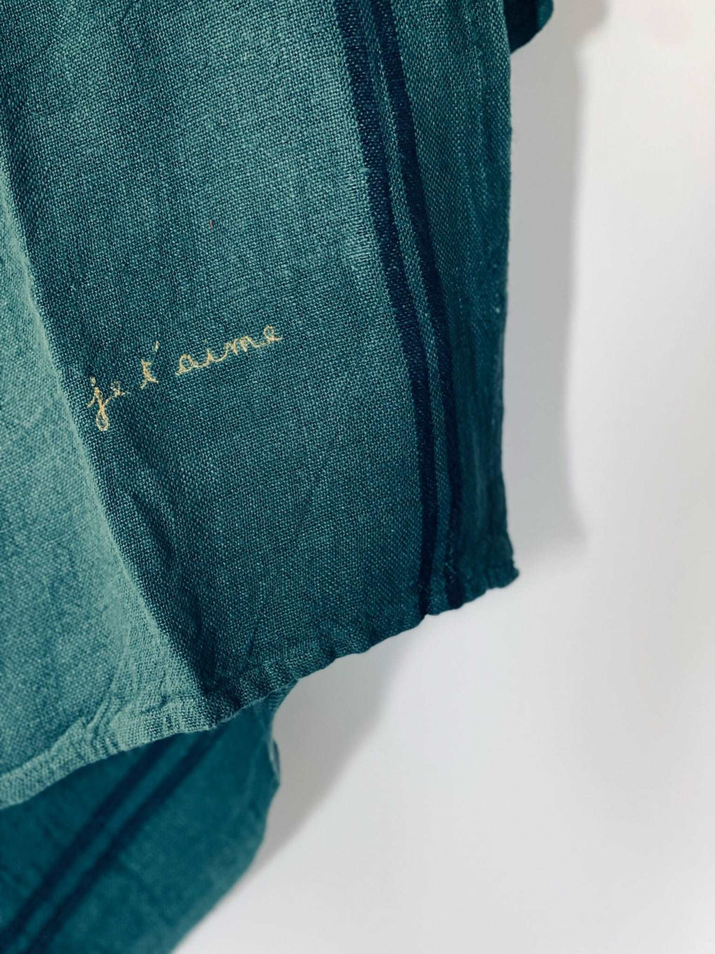 moutty Torchon le bocage - Cèdre - Brodé « je t'aime »