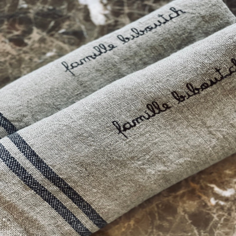 moutty TORCHON PERSONNALISÉ - LE BOCAGE - LIN