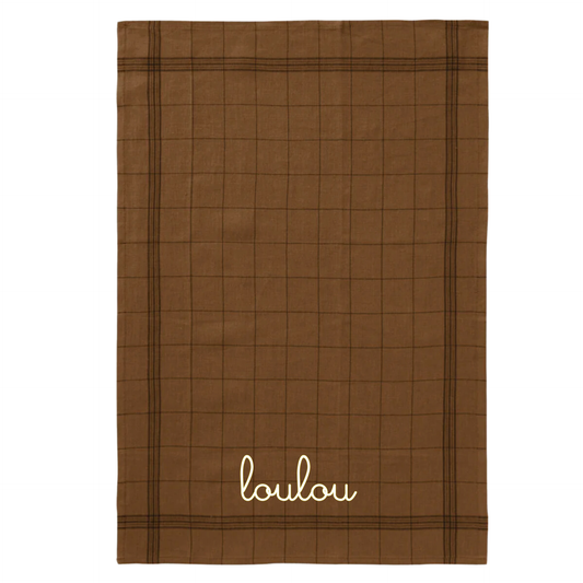 moutty TORCHON PERSONNALISÉ - LE PARISIEN - NOISETTE